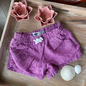 4T girls stretch waist light shorts EUC